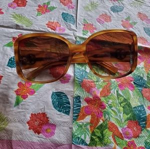 Tory Burch brown sunglasses with gold case